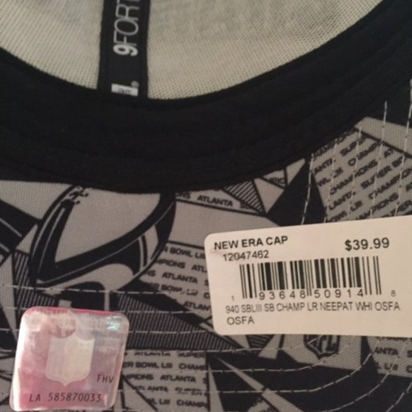 New England Patriots Super Bowl LIII Champions Baseball Hat w/Stickers & Price - Picture 5 of 6